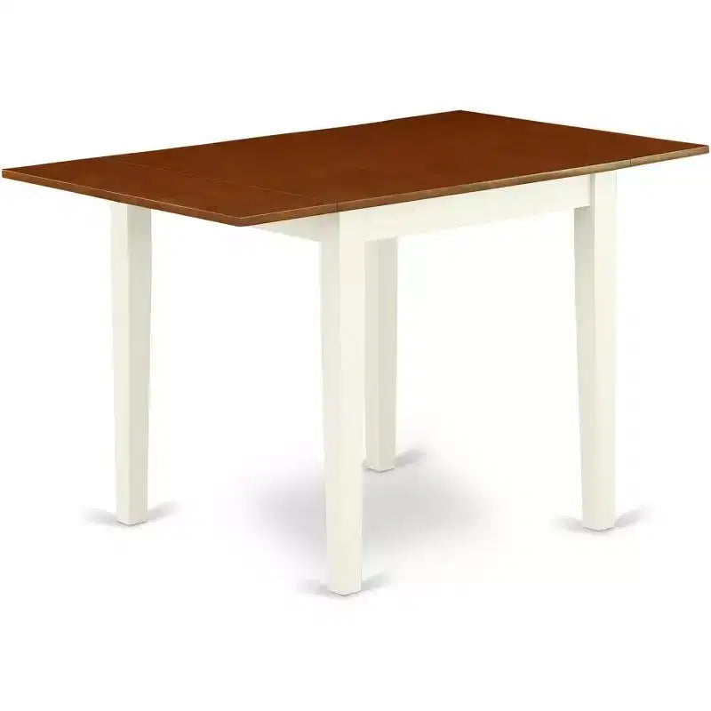 Tavolo da pranzo rettangolare con ante a ribalta, in nero/ciliegio/mogano/rovere/bianco, 4 posti