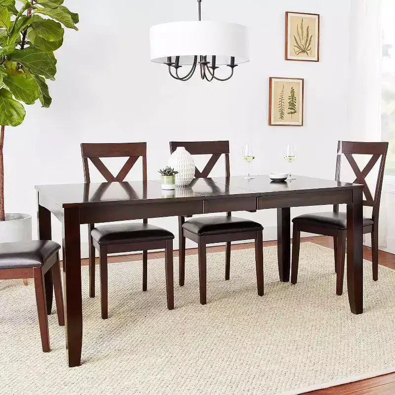 Tavolo da pranzo allungabile rettangolare Cappuccino/Espresso, 4 posti a sedere