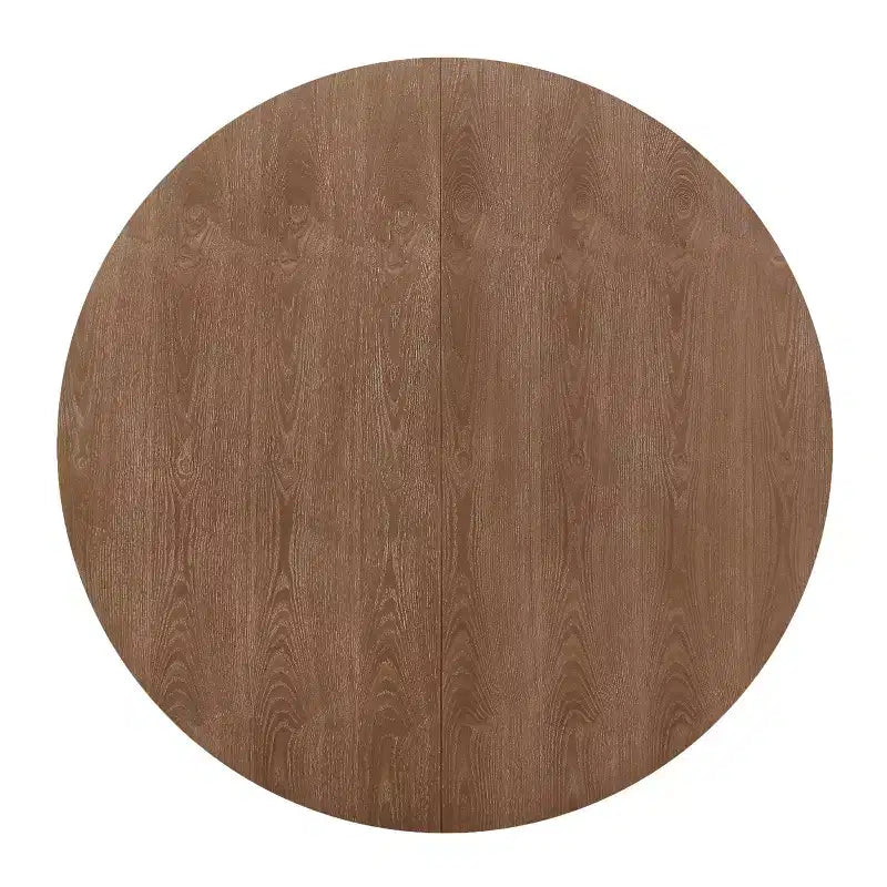 Set da pranzo espandibile 5 pezzi per 4 persone, con piedistallo rotondo, beige/avorio