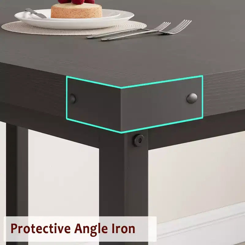 Set tavolo da pranzo allungabile nero/grigio/bianco con 2 panche imbottite, 4-6 posti