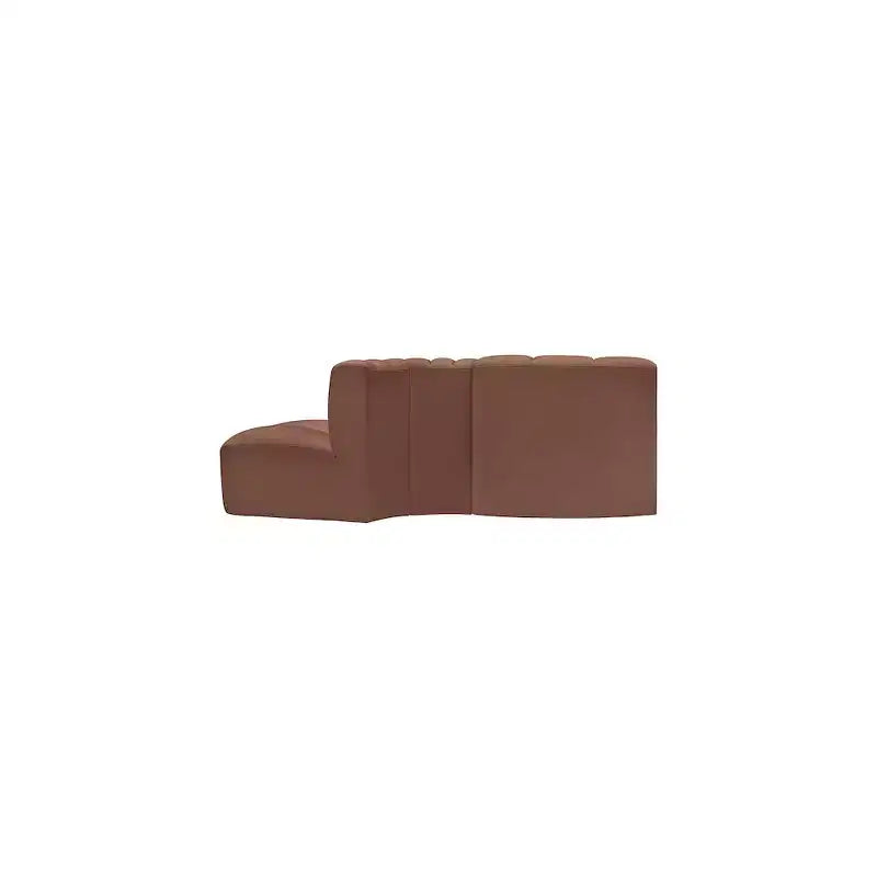 Divano modulare in similpelle color Cognac, 1 posto