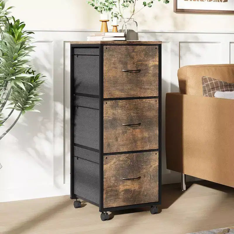 Classificatore a 3 cassetti Espresso con struttura in metallo e ruote, per uso individuale