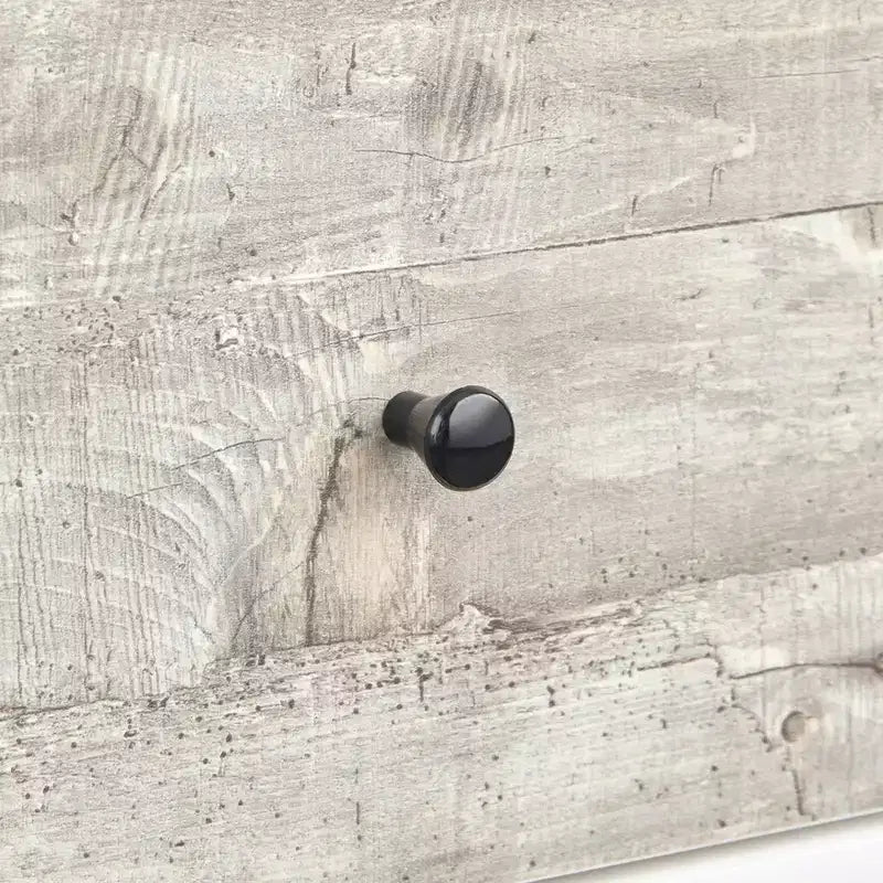 Comò a 6 cassetti in stile metà secolo, grigio/bianco, per 1 persona
