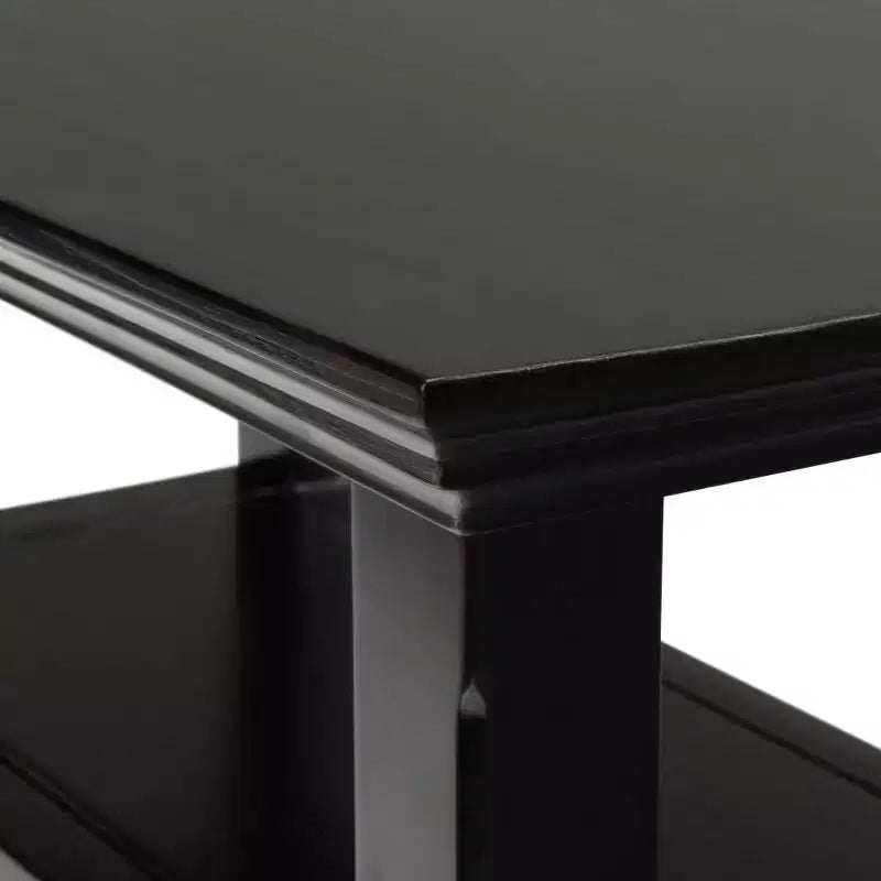 Tavolino laterale stretto Hickory Brown con cassetto e ripiano aperto, in pino, montaggio per 1 persona