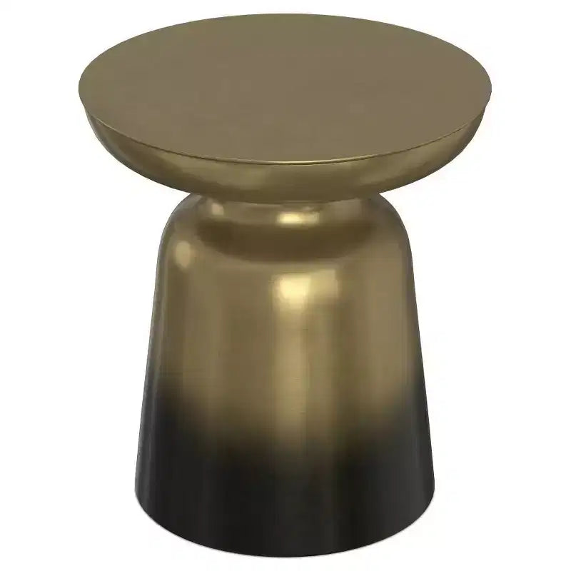Tavolino d'appoggio rotondo in metallo – Argento / Oro / Rame antico / Ombré oro-nero, 1 pezzo