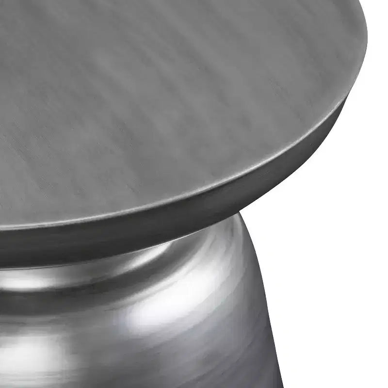 Tavolino d'appoggio rotondo in metallo – Argento / Oro / Rame antico / Ombré oro-nero, 1 pezzo