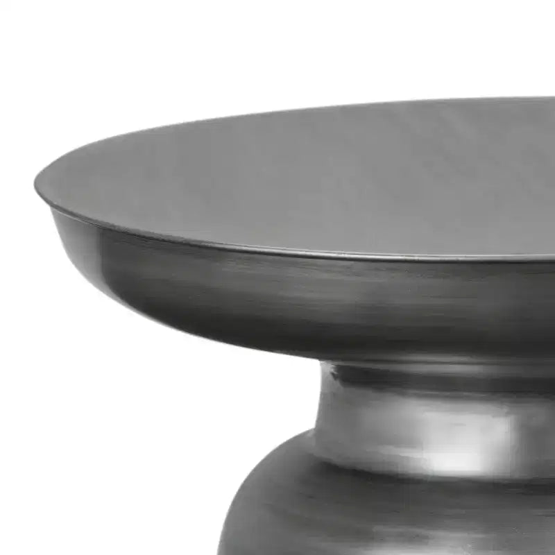 Tavolino d'appoggio rotondo in metallo – Argento / Oro / Rame antico / Ombré oro-nero, 1 pezzo
