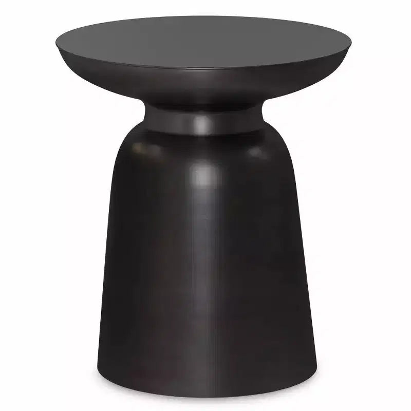 Tavolino d'appoggio rotondo in metallo – Argento / Oro / Rame antico / Ombré oro-nero, 1 pezzo