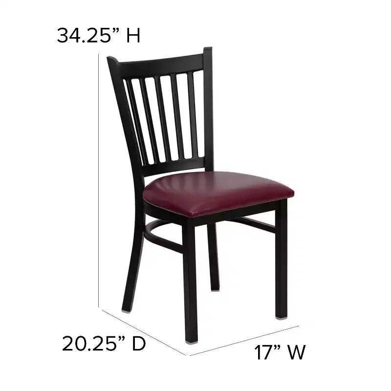 Sedia da pranzo in metallo con seduta in vinile e legno nera/multicolore, seduta singola