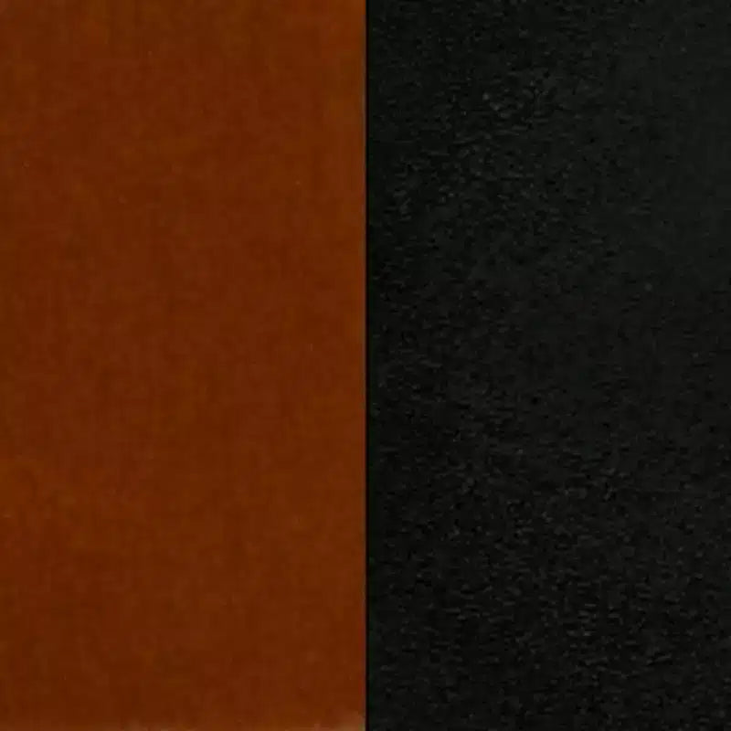 Sedia da pranzo in metallo con seduta in vinile e legno nera/multicolore, seduta singola